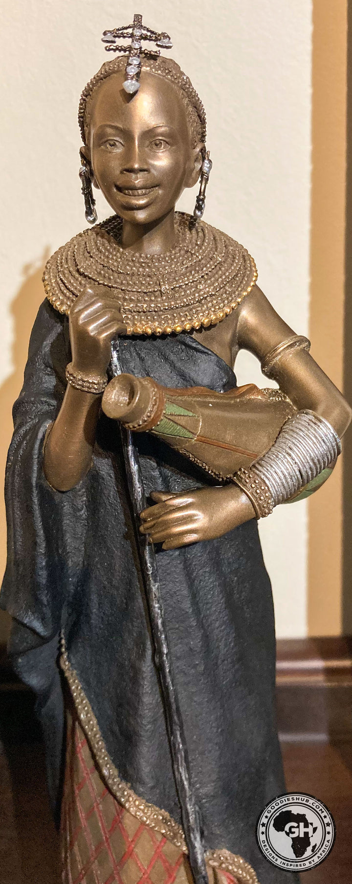 Ushairi African Figurine Bronze Sculpture
