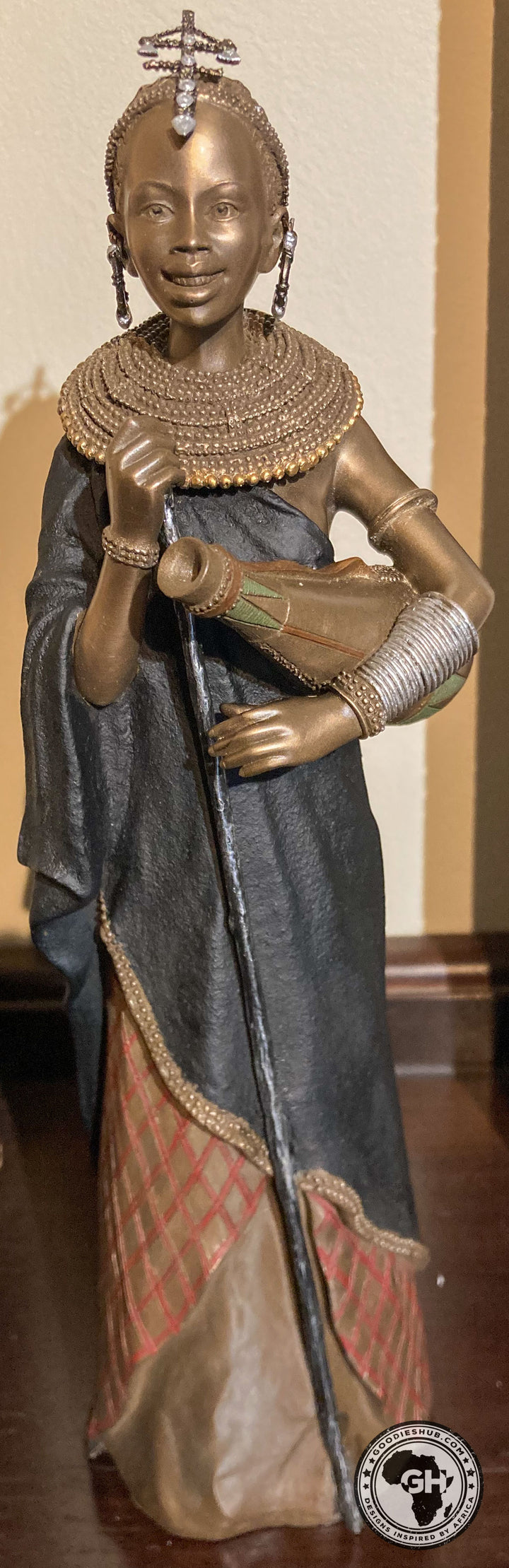 Ushairi African Figurine Bronze Sculpture