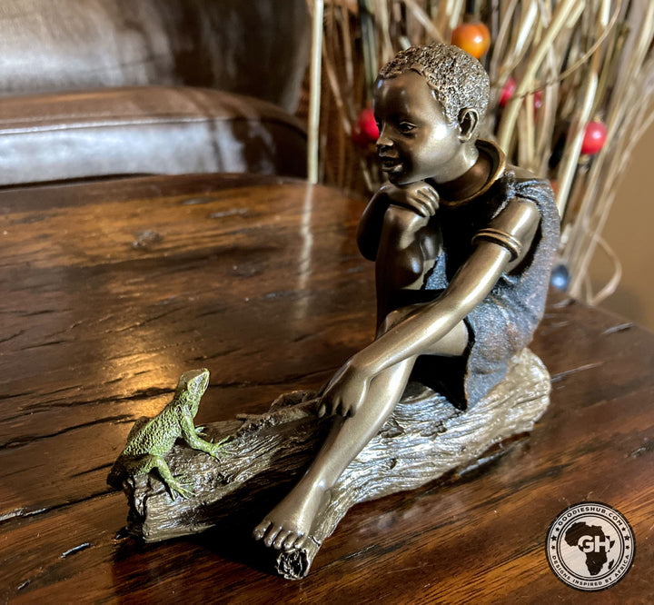 Fuma African Figurine Bronze Sculpture