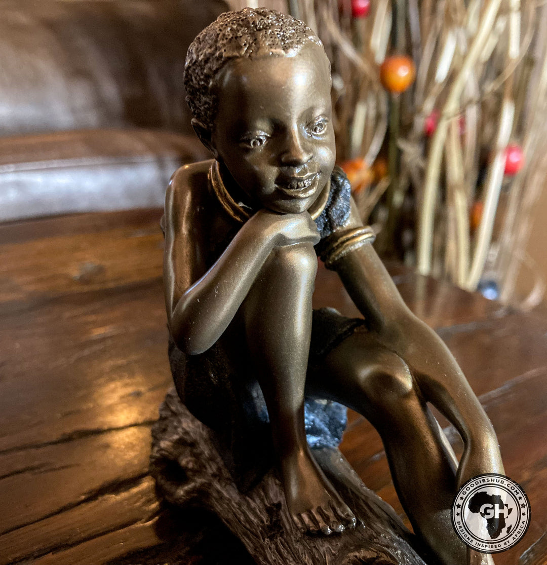 Fuma African Figurine Bronze Sculpture