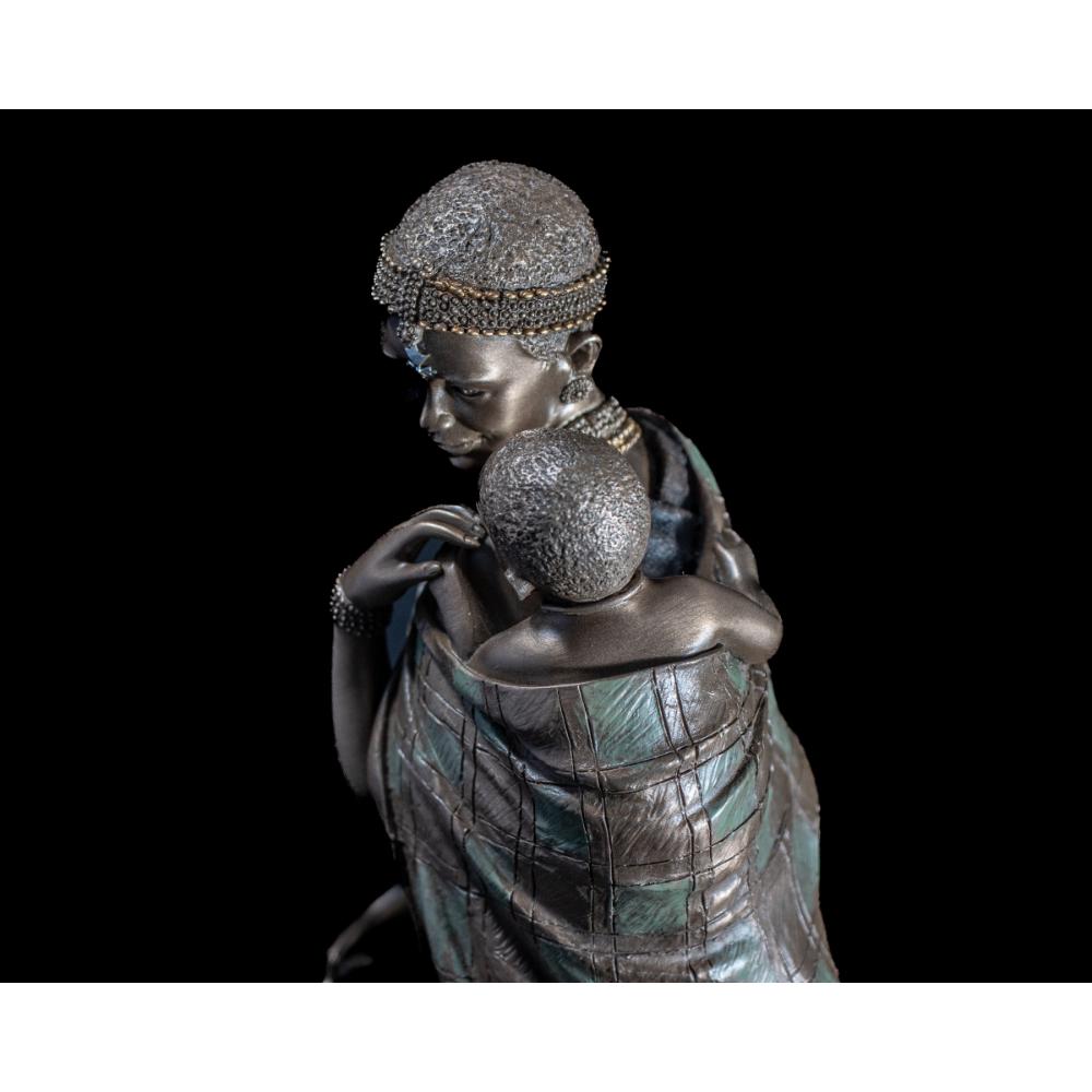 Kucha African Figurine Bronze Sculpture