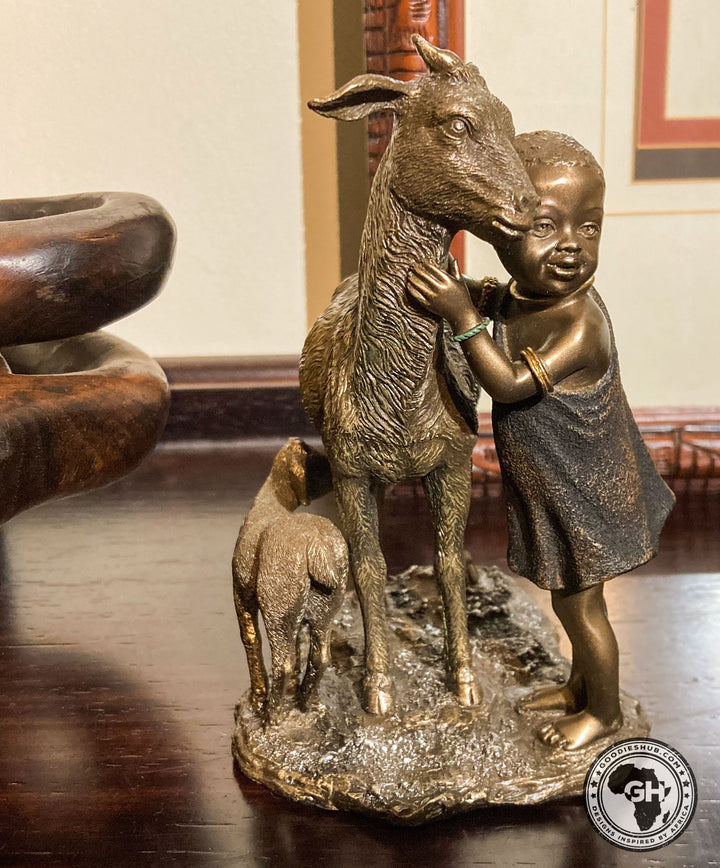 Tefu Dakika African Figurine Bronze Sculpture