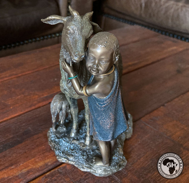 Tefu Dakika African Figurine Bronze Sculpture