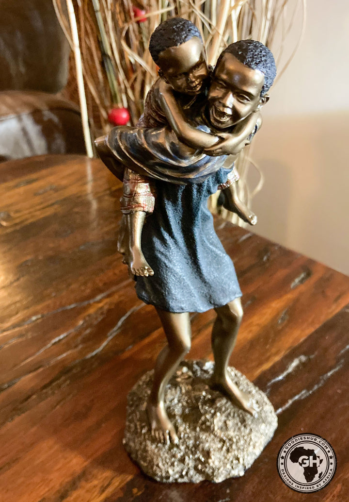 Kwachu African Figurine Bronze Sculpture