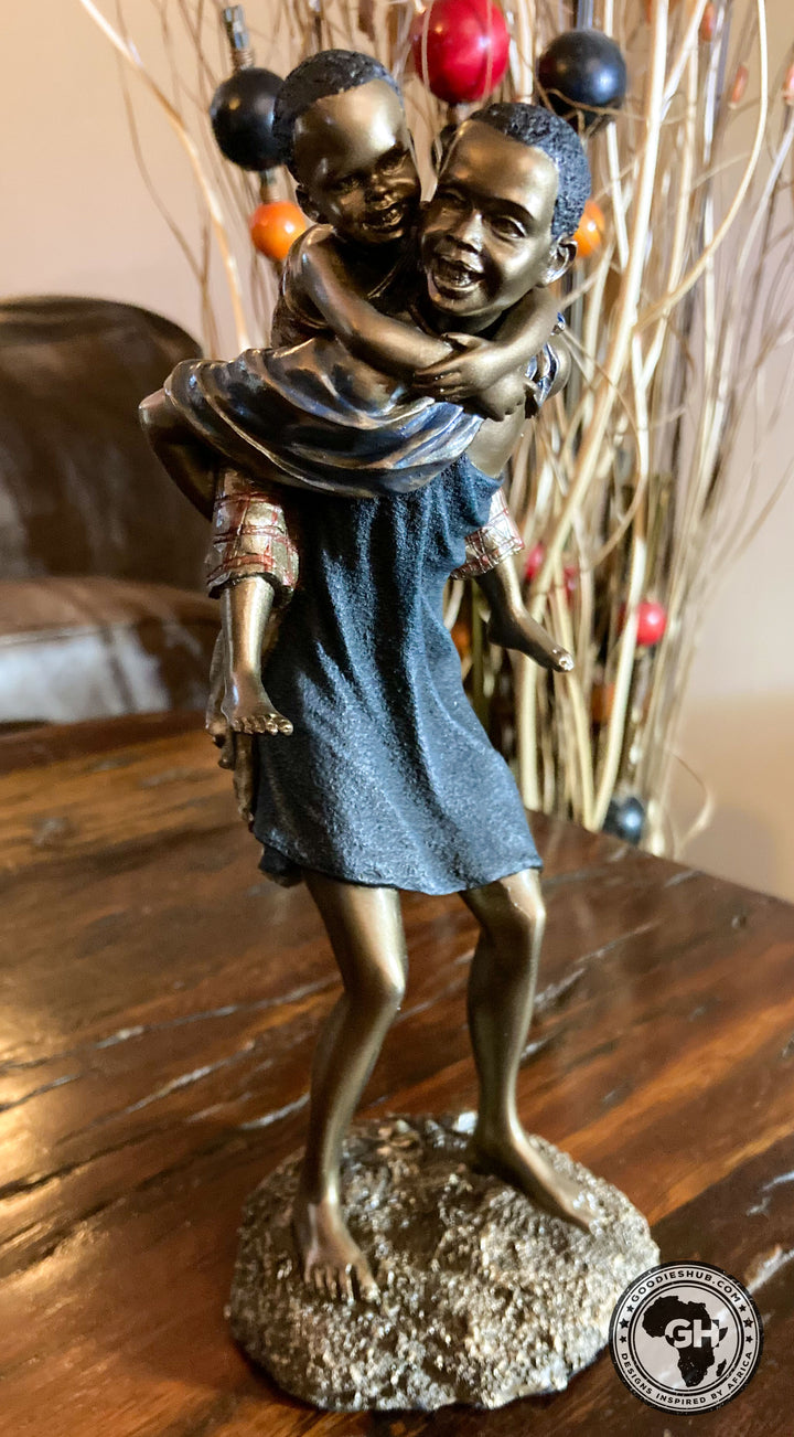 Kwachu African Figurine Bronze Sculpture