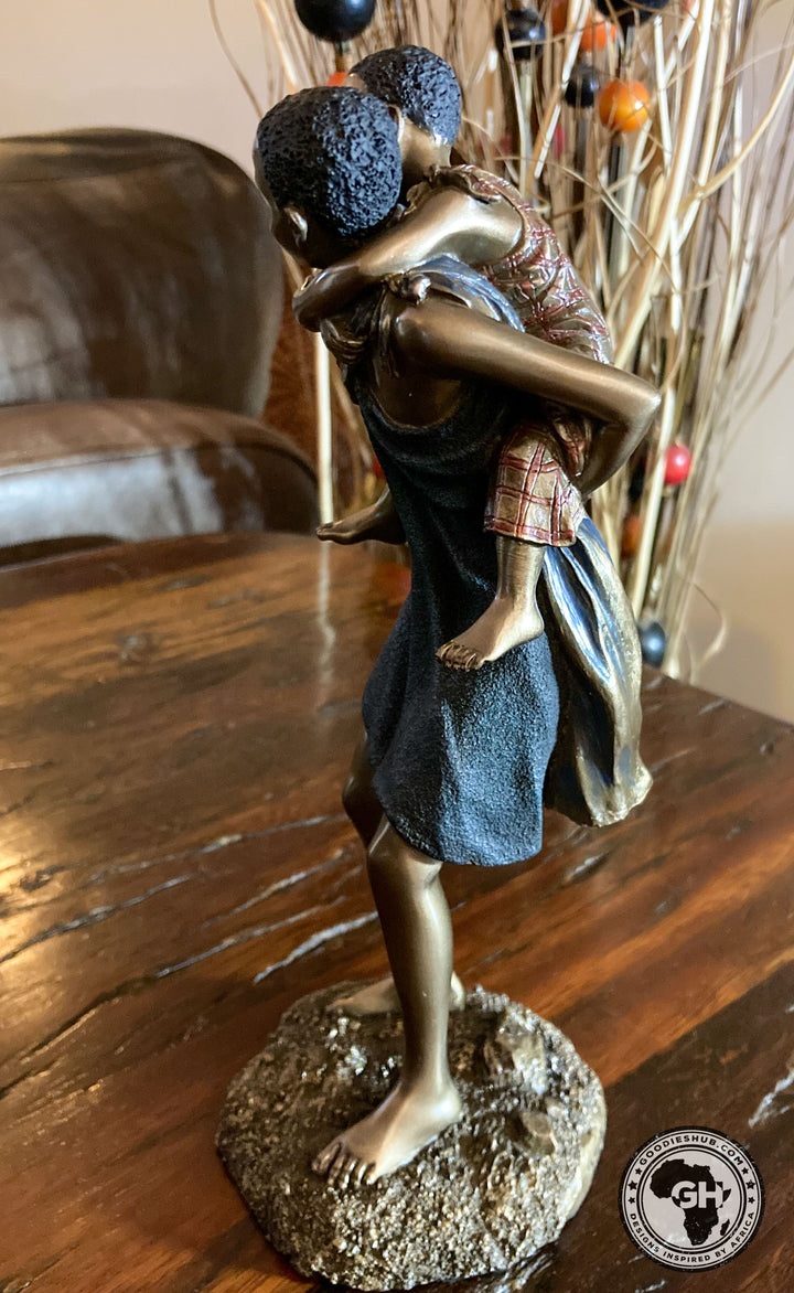 Kwachu African Figurine Bronze Sculpture