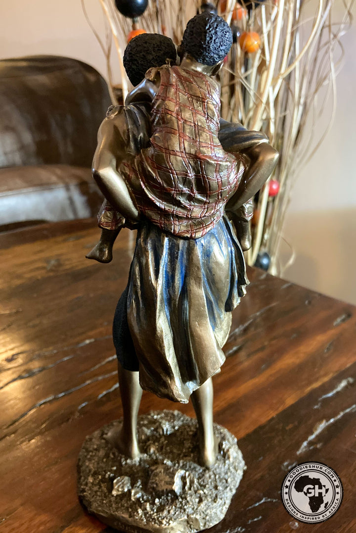 Kwachu African Figurine Bronze Sculpture