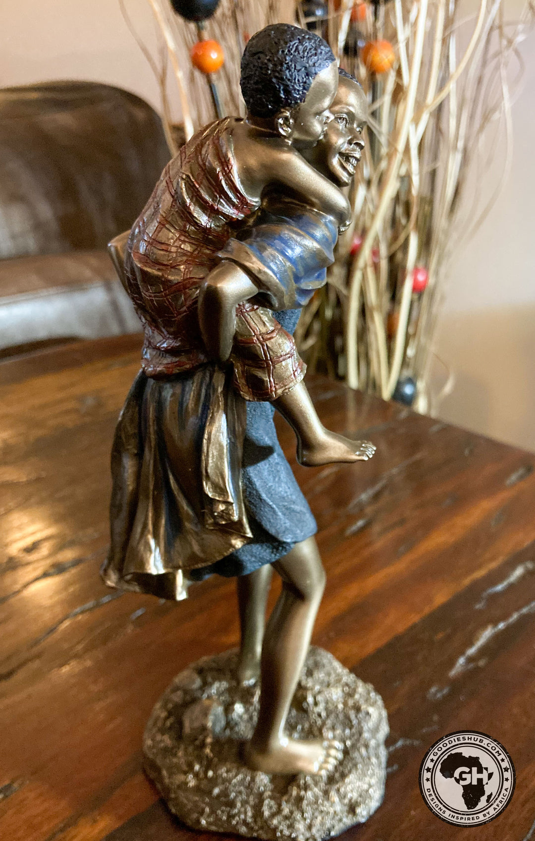 Kwachu African Figurine Bronze Sculpture