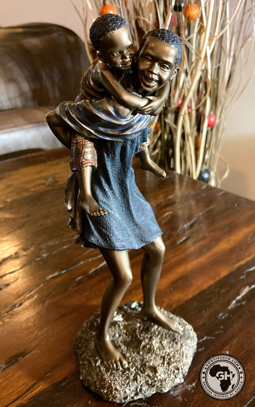 Kwachu African Figurine Bronze Sculpture
