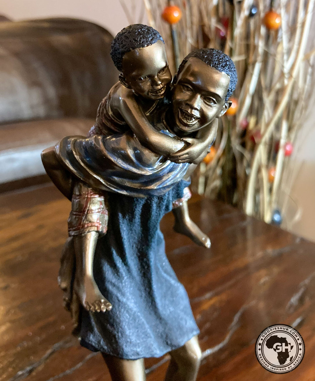 Kwachu African Figurine Bronze Sculpture