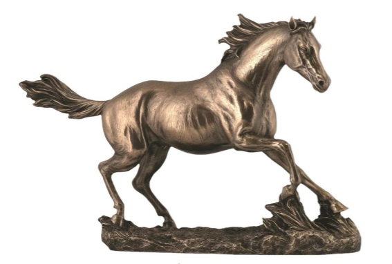 Galloping Horse Bronzed Sculpture