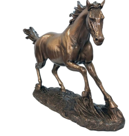 Galloping Horse Bronzed Sculpture