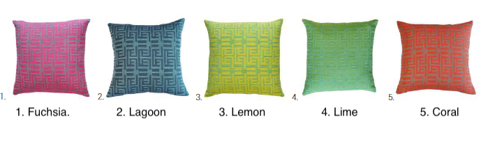 Kuba Summer Cushion Covers 55x55cm 22"x22"