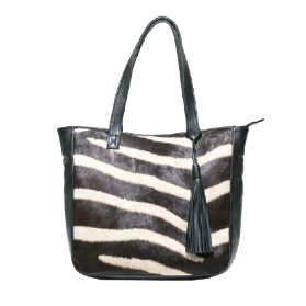 Charlene Zebra Bag with Tussle
