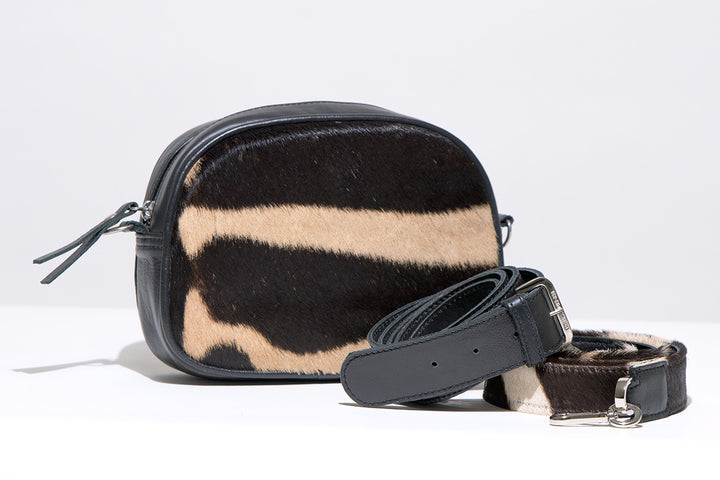 Seel Crossbody Zebra Bag incl. Zebra &amp; Leather Sling