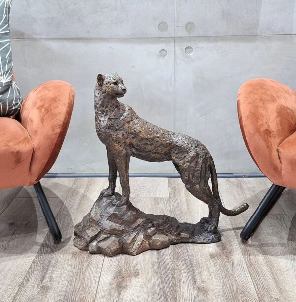 Siyaya bronze cheetah Sculpture