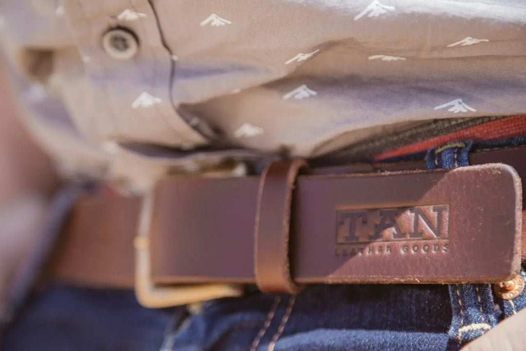 Tan Leather Belt Brown