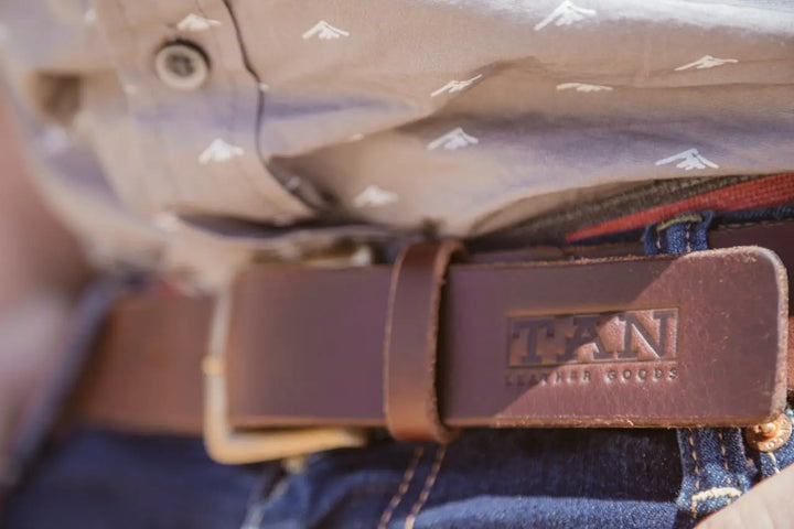 Tan Leather Belt Brown