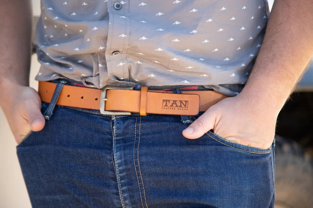 Tan Leather Belt Tan