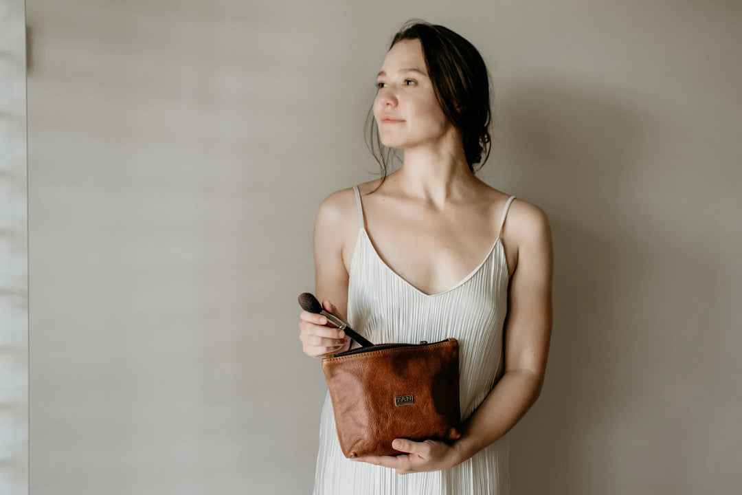 Louise Leather Makeup Bag