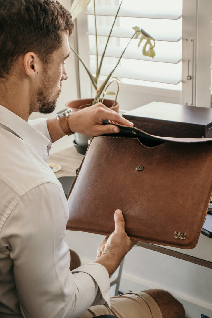 Authentic Genuine Leather Laptop Sleeve