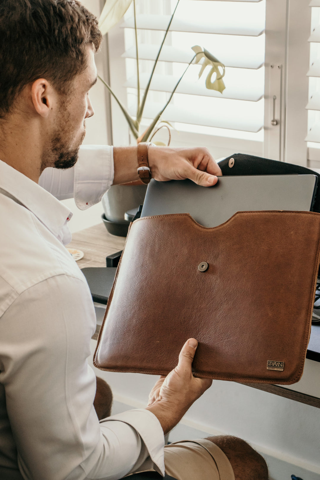 Authentic Genuine Leather Laptop Sleeve
