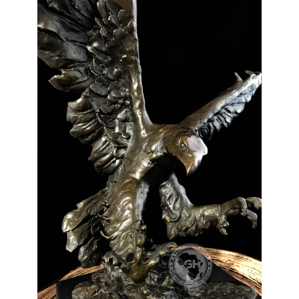 Tawny Eagle Bronze Sculpture