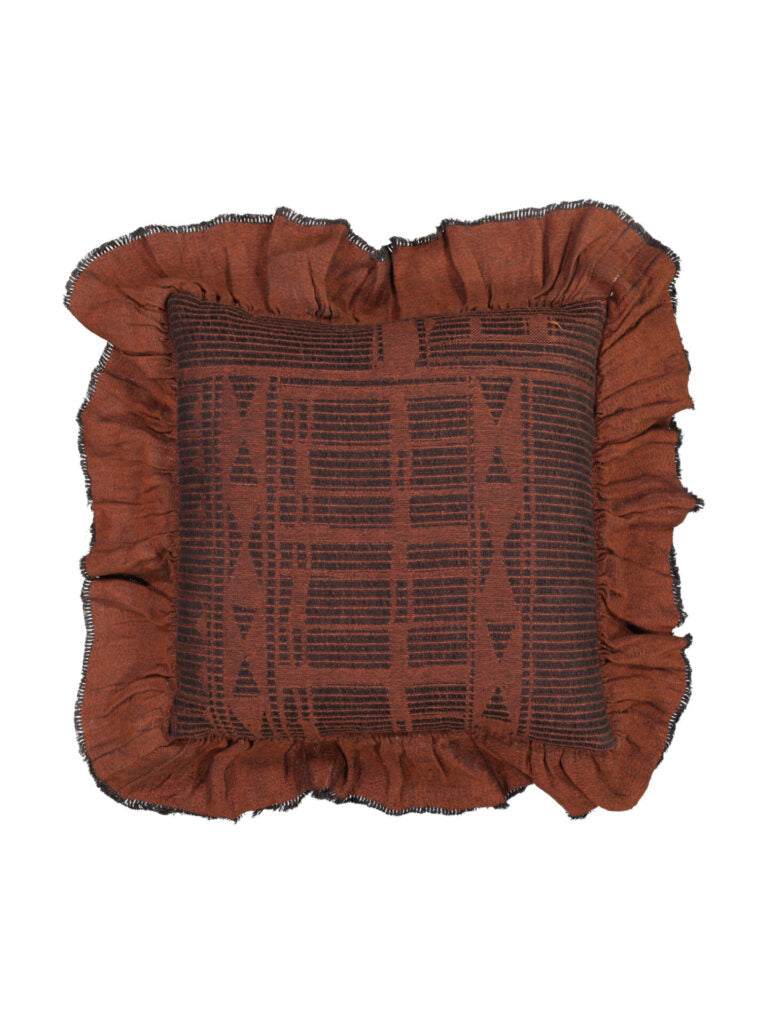 Bogolan Collection Flounced Cushion Covers 45x45cm / 17"x17"