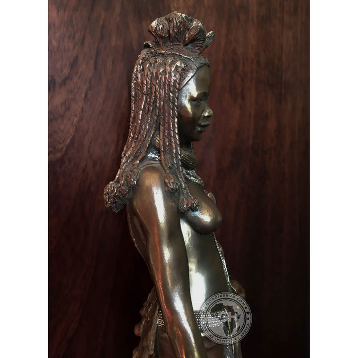 Himba Mother African Figurine Bronze Sculpture