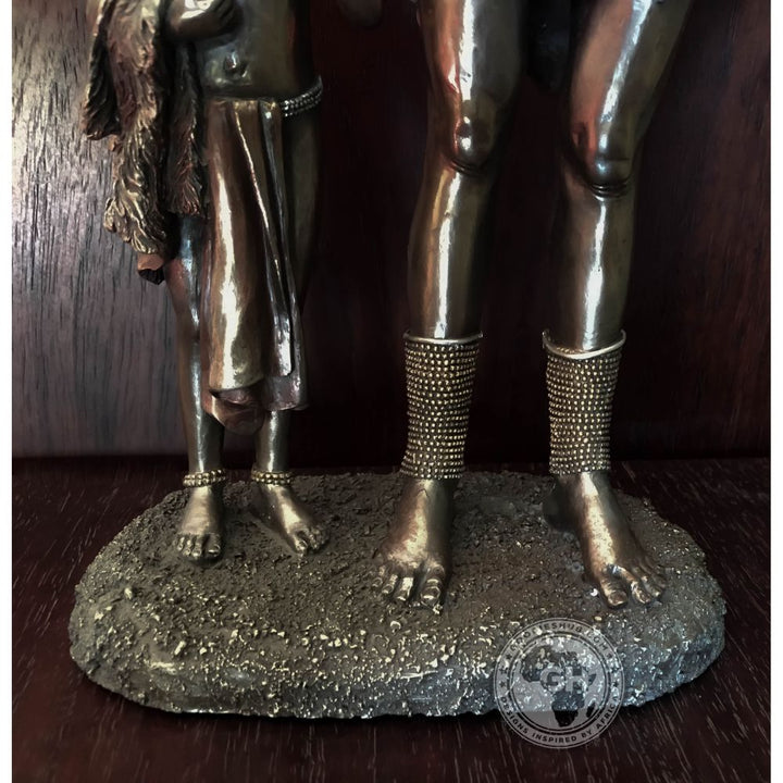 Himba Mother African Figurine Bronze Sculpture