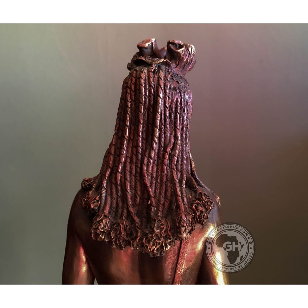 Himba Mother African Figurine Bronze Sculpture