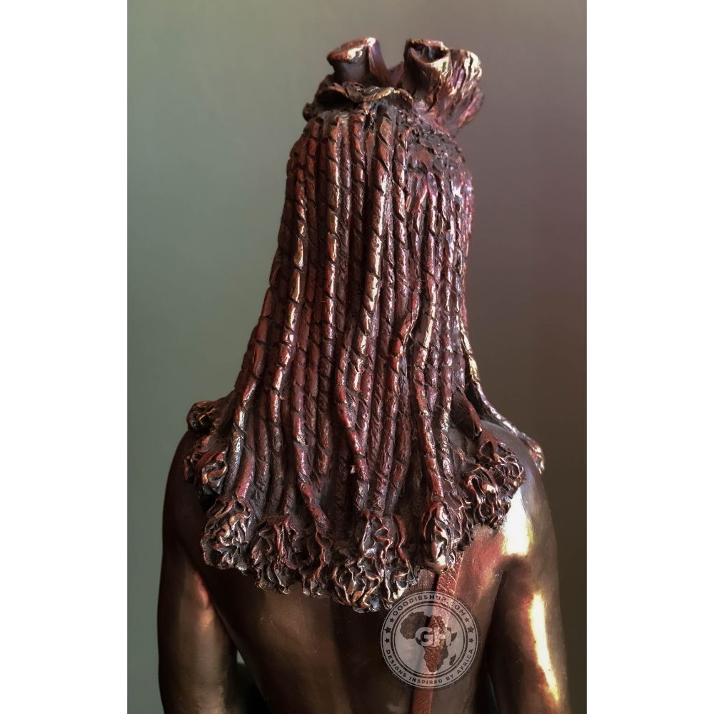 Himba Mother African Figurine Bronze Sculpture