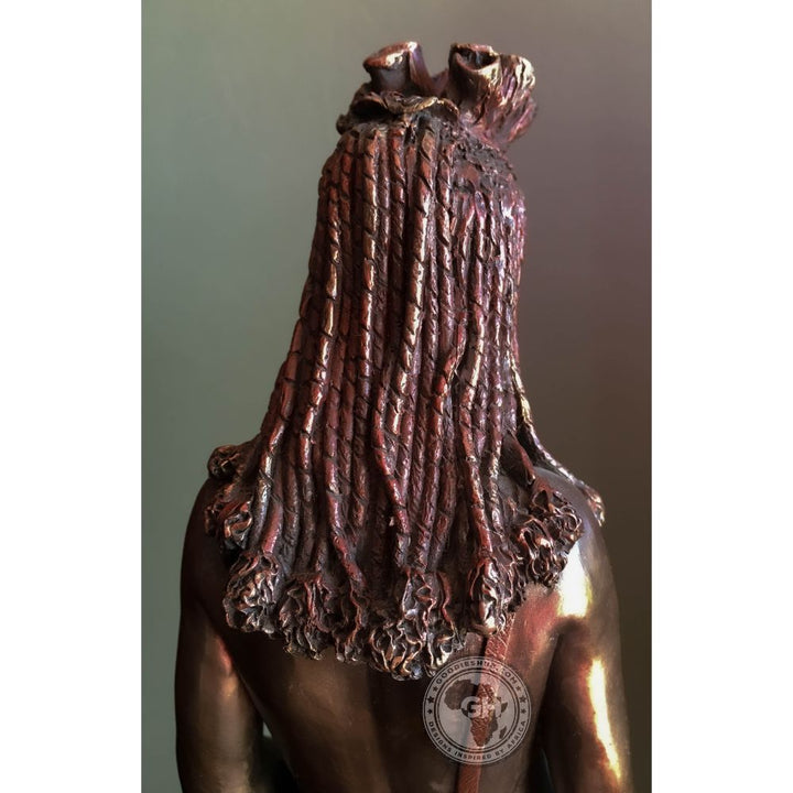 Himba Mother African Figurine Bronze Sculpture