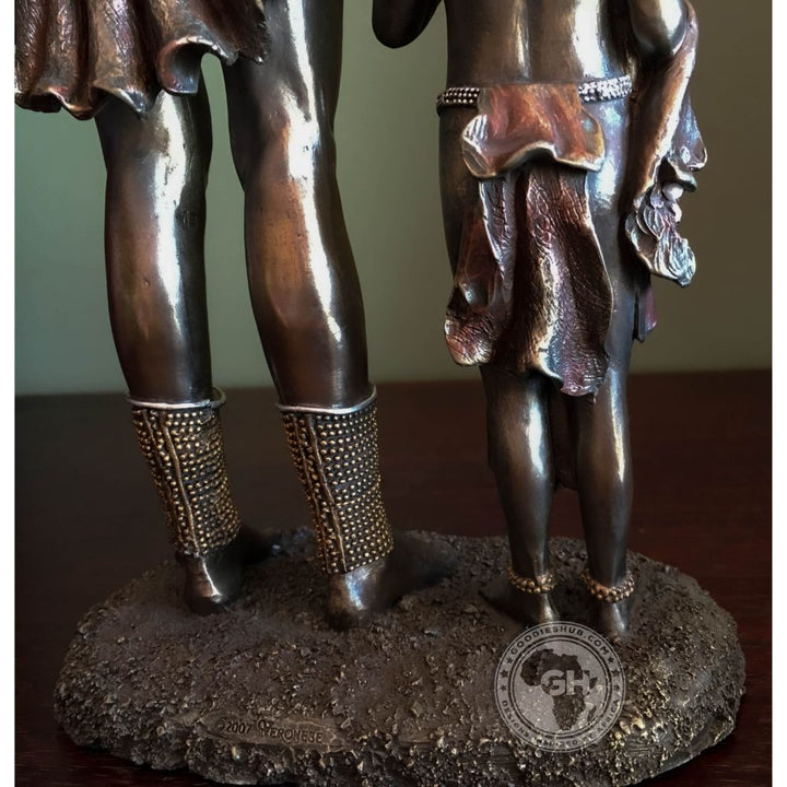 Himba Mother African Figurine Bronze Sculpture
