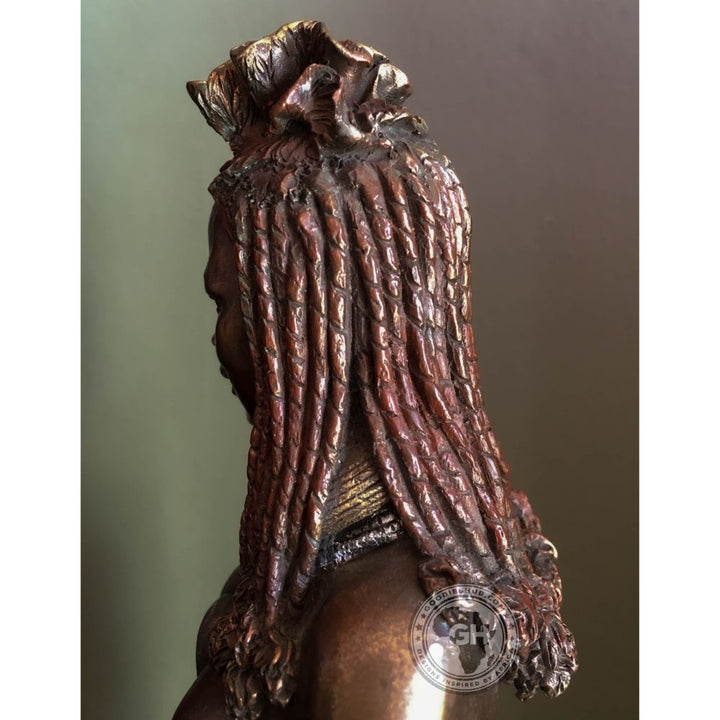 Himba Mother African Figurine Bronze Sculpture