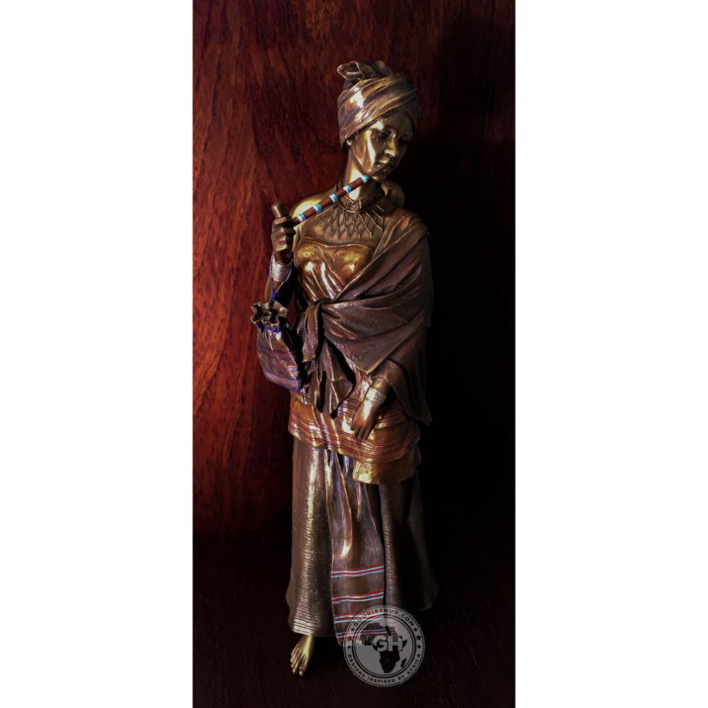 Sindiswa Xhosa Woman African Figurine Bronze Sculpture