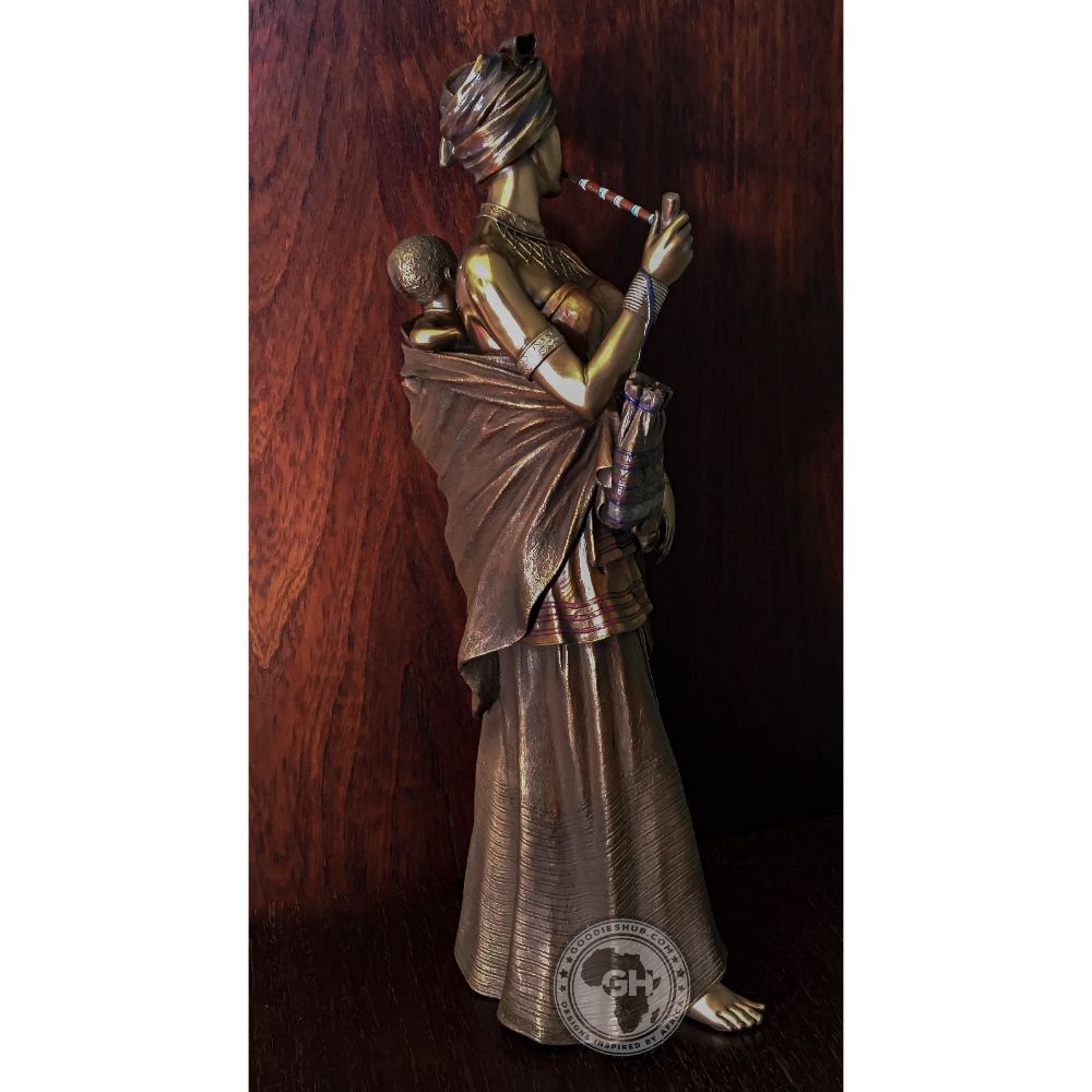 Sindiswa Xhosa Woman African Figurine Bronze Sculpture