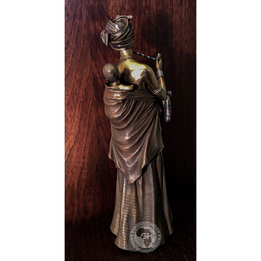 Sindiswa Xhosa Woman African Figurine Bronze Sculpture