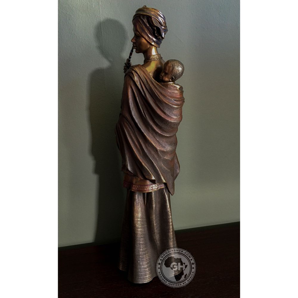 Sindiswa Xhosa Woman African Figurine Bronze Sculpture