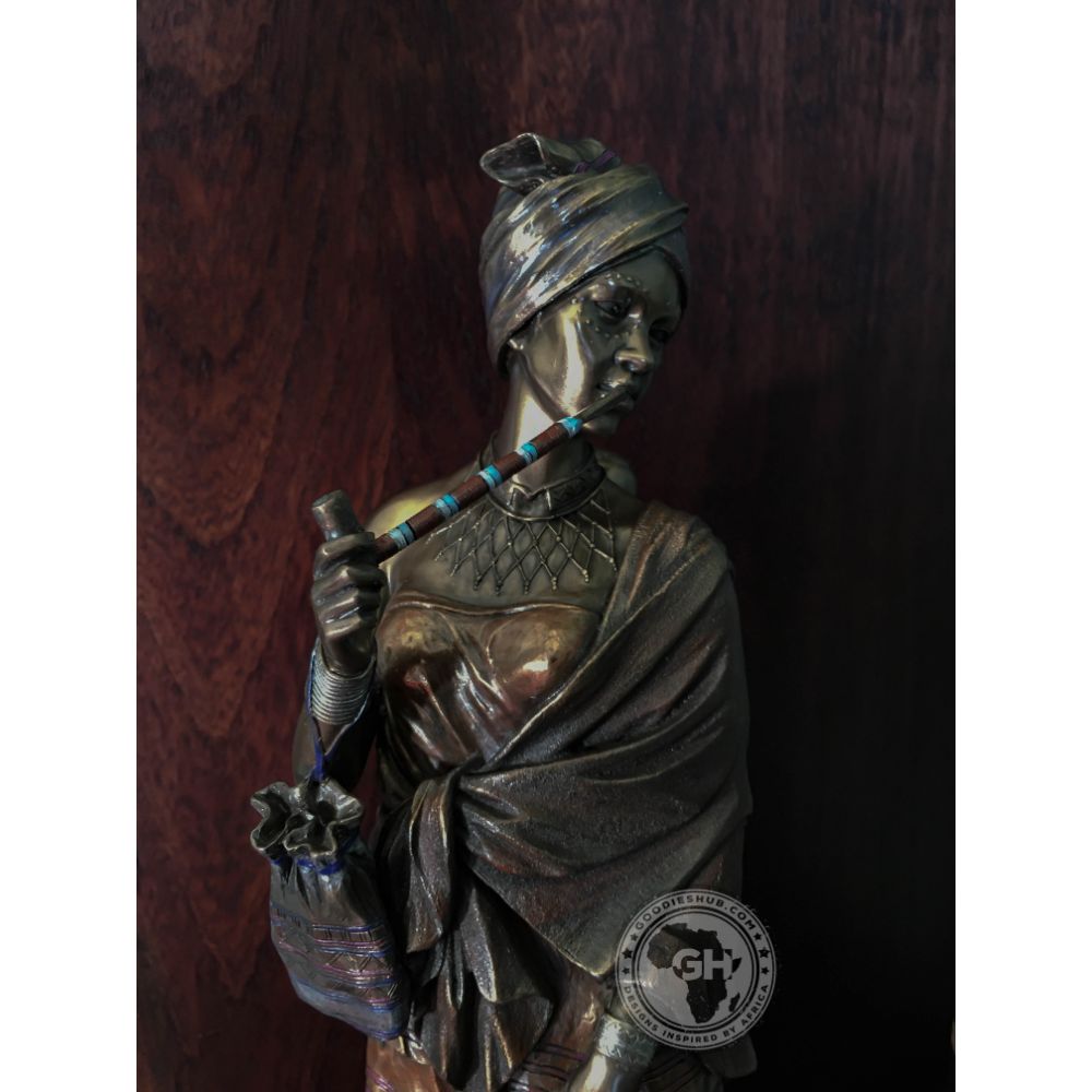 Sindiswa Xhosa Woman African Figurine Bronze Sculpture