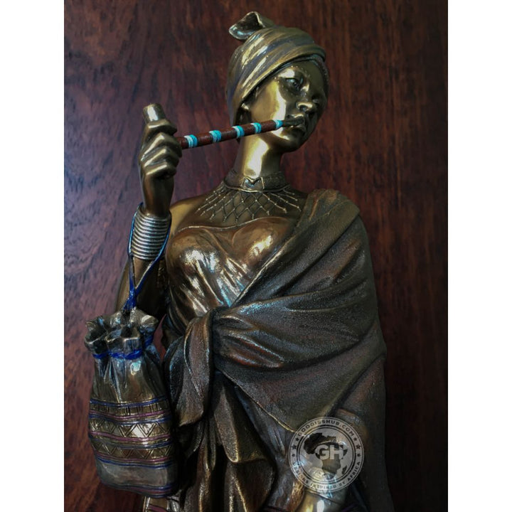 Sindiswa Xhosa Woman African Figurine Bronze Sculpture