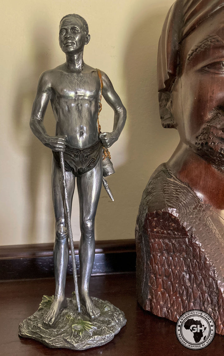San Hunter Pewter African Figurine