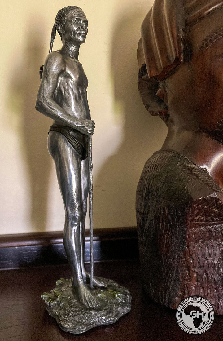 San Hunter Pewter African Figurine