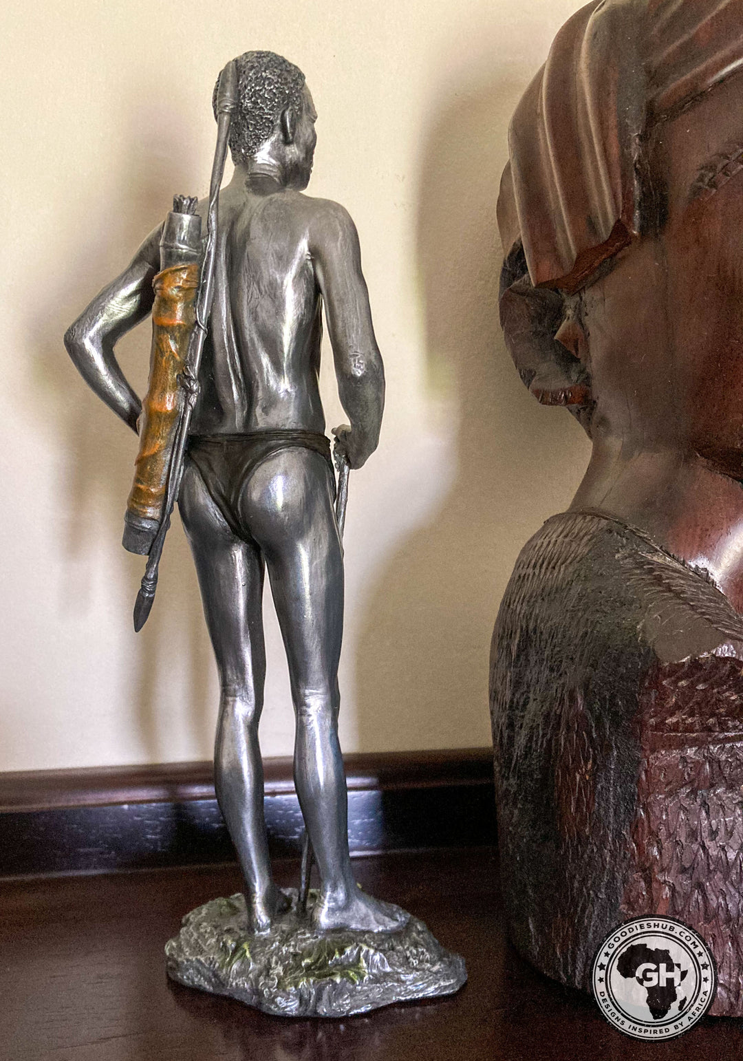 San Hunter Pewter African Figurine