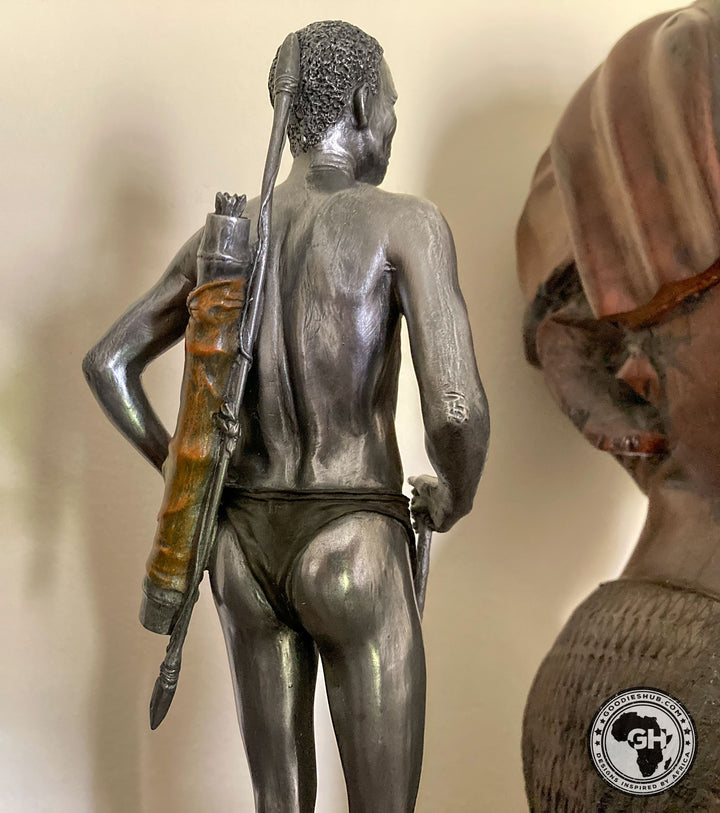 San Hunter Pewter African Figurine