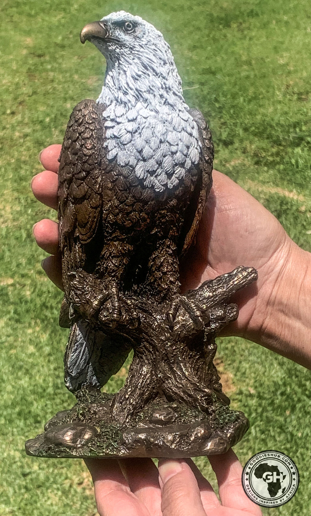 African Fish Eagle Bronzed Sculpture