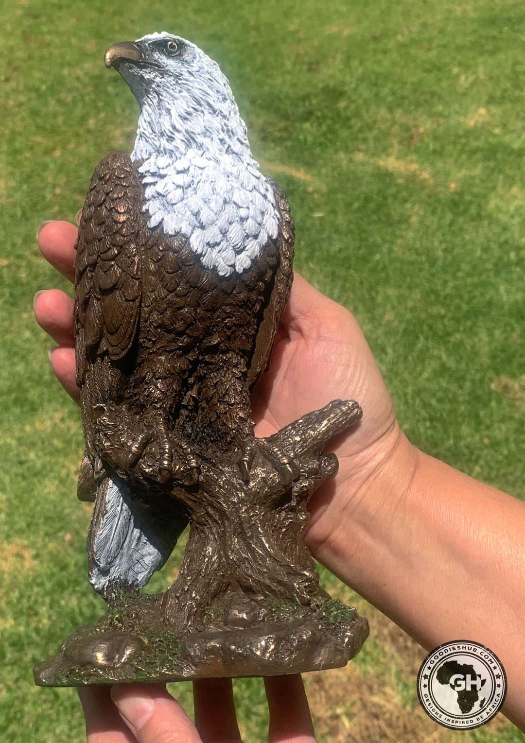African Fish Eagle Bronzed Sculpture