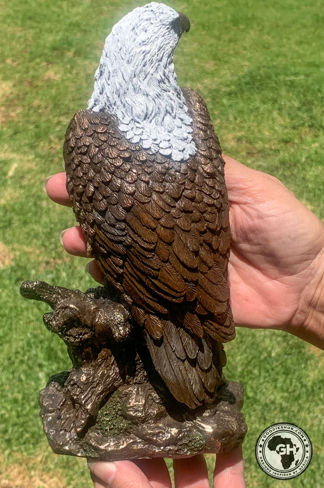 African Fish Eagle Bronzed Sculpture