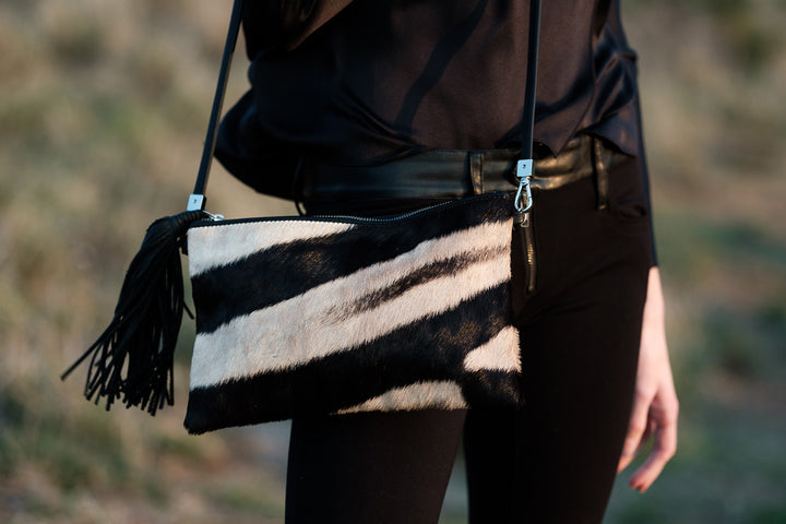 Natalie Crossbody Zebra Bag