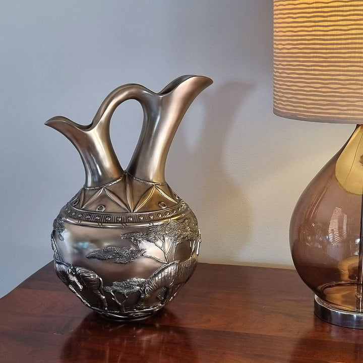 Zebra Vase - Bronze